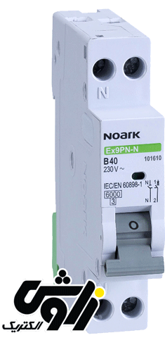 کلید مینیاتوری 1 پل ، 6 آمپر ، 6 کیلو آمپر AC مدل Ex9bn برند نوآرک ( NOARK )